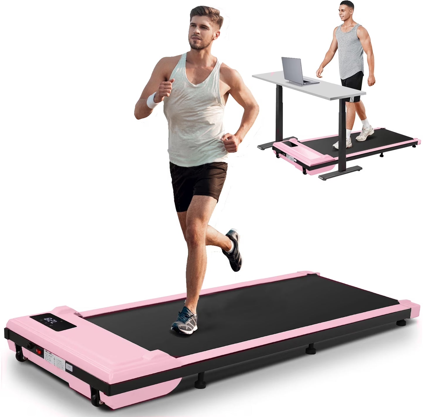 Walking Pad, 2 in 1 under Desk Treadmill with Remote Control