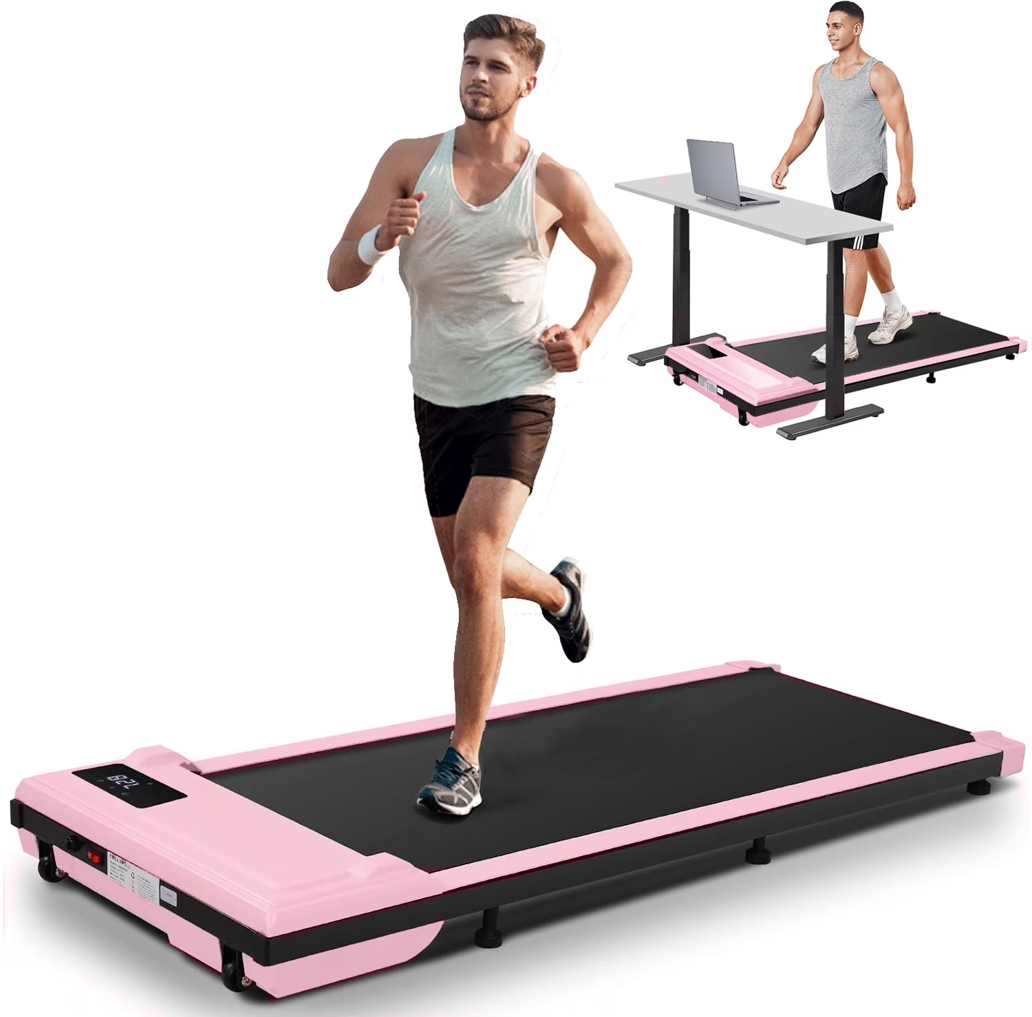 Walking Pad, 2 in 1 under Desk Treadmill with Remote Control