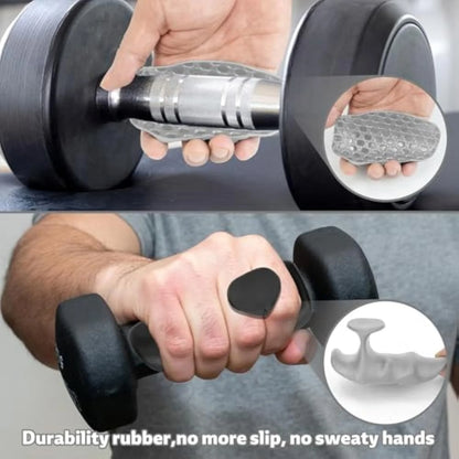 Rubber Gym Grips Fingerless Workout Gym Gloves